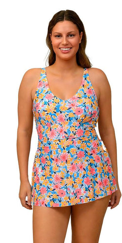 One piece Printed Swim Dress